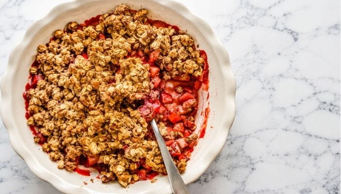 Almond Flour Strawberry Crisp