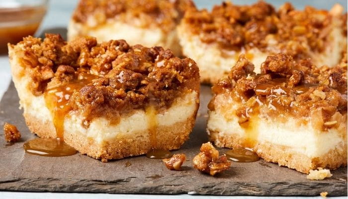 Caramel Apple Cheesecake Bars