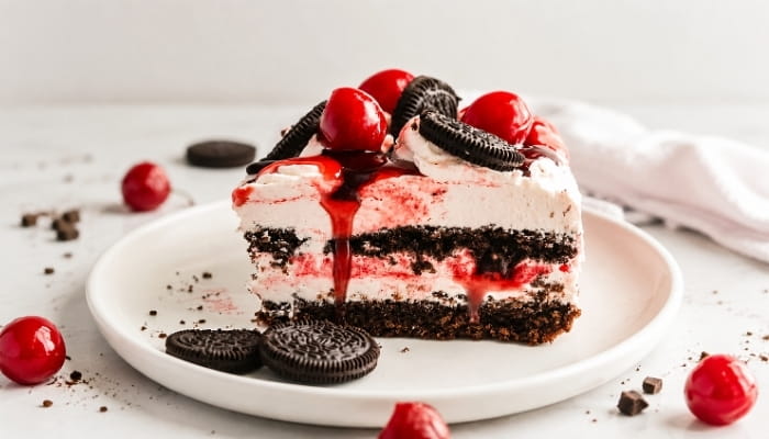 Cherry Oreo Icebox Cake
