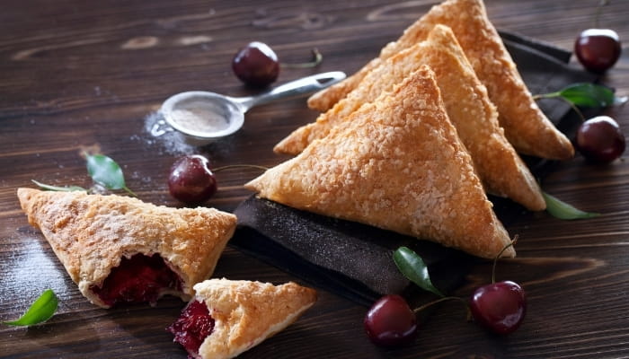 Cherry Turnovers with Puff Pastry