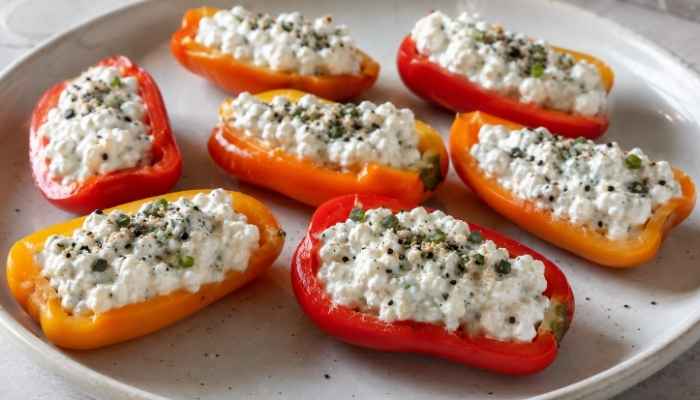 Cottage Cheese Stuffed Mini Peppers