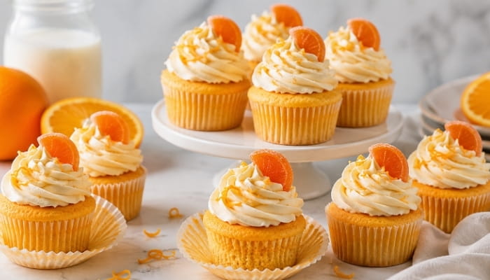 Creamsicle Orange Cupcakes