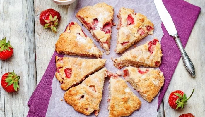 Healthy Strawberry Scones