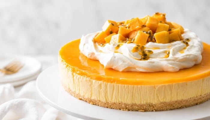 No-Bake Mango Cheesecake