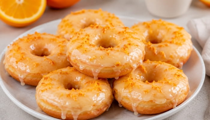 Orange Glazed Donuts