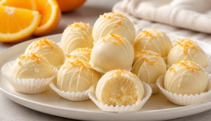 Orange White Chocolate Truffles