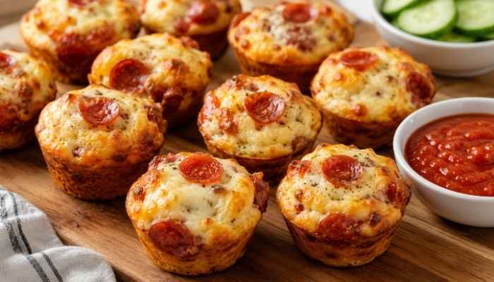 Pepperoni Pizza Muffins