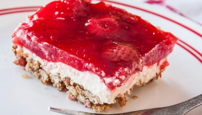 Raspberry Pretzel Salad