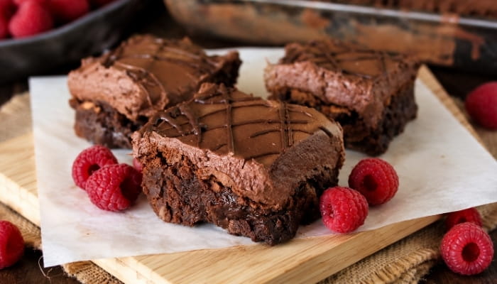 Raspberry Truffle Brownies