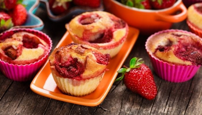 Strawberry Greek Yogurt Muffins