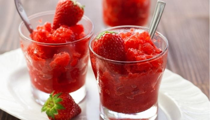 Strawberry & Lemon Granita