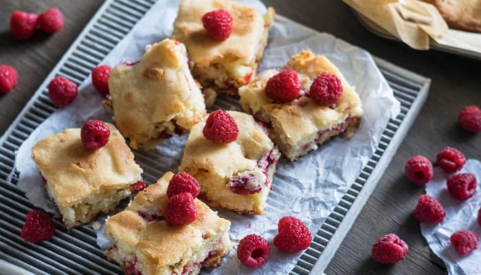 White Chocolate Raspberry Blondies