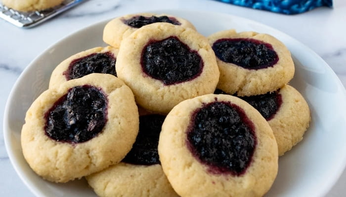 Blueberry Lemon Thumbprint Cookies