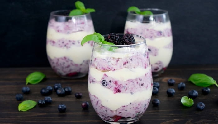 Blueberry Mini Trifles