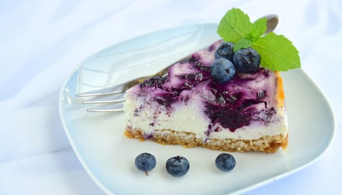 Blueberry Swirl Cheesecake