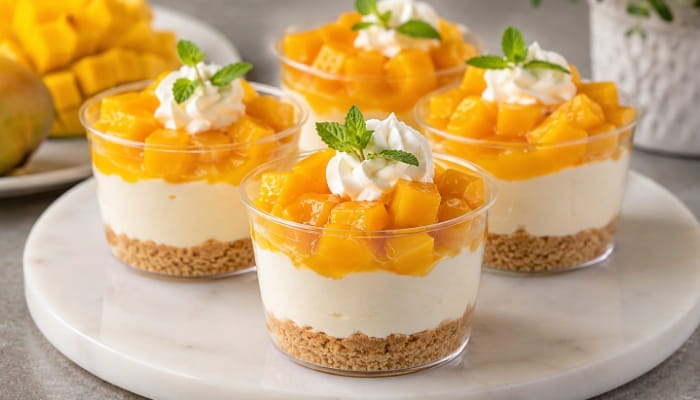 Mango Cheesecake Cups